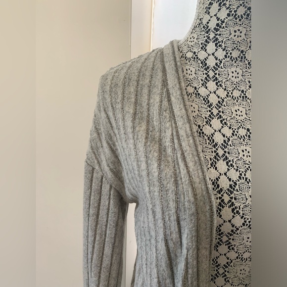 Light grey ribbed cardigan - Picture 3 of 9